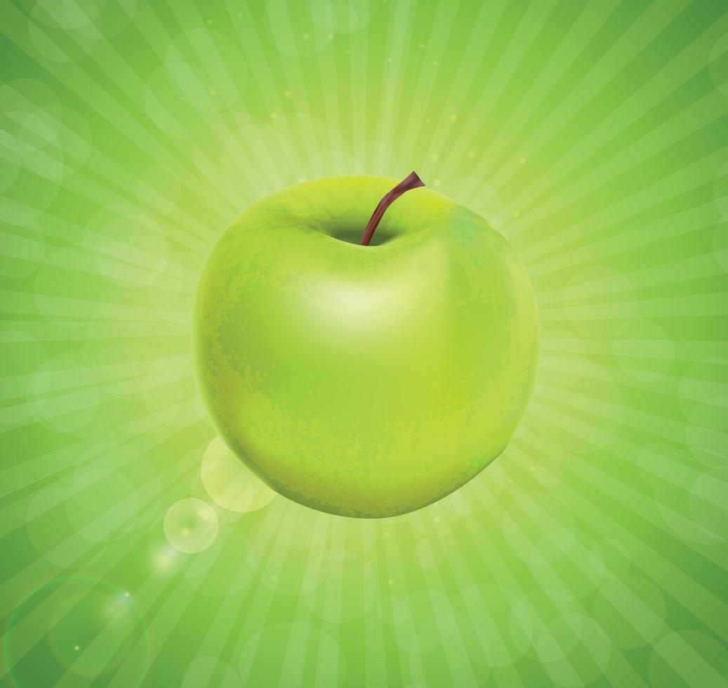 Sweet Tasty Apple. Vector illustration.