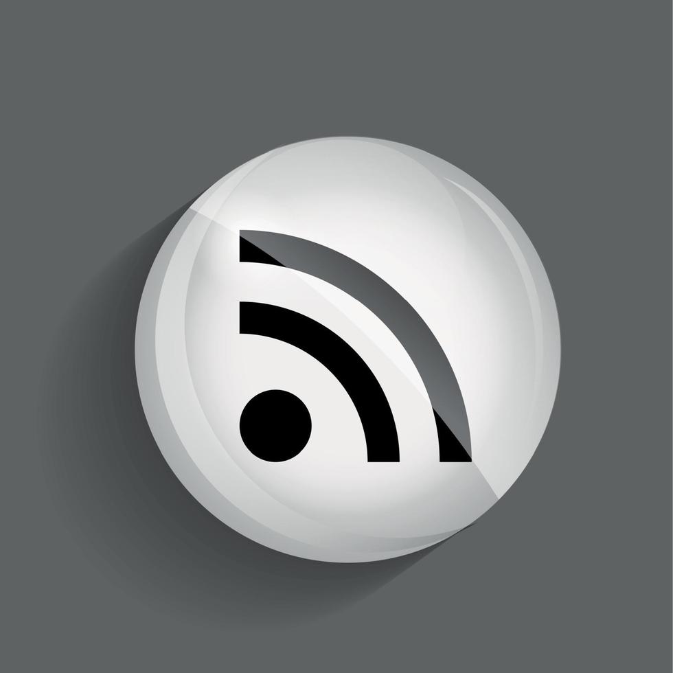Wi-Fi Glossy Icon Vector Illustration