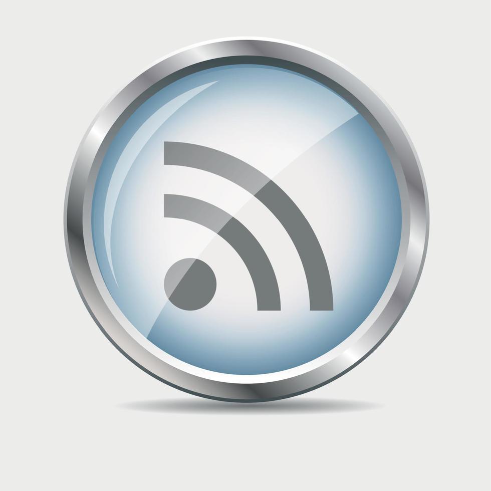 Wi-Fi Glossy Icon Vector Illustration