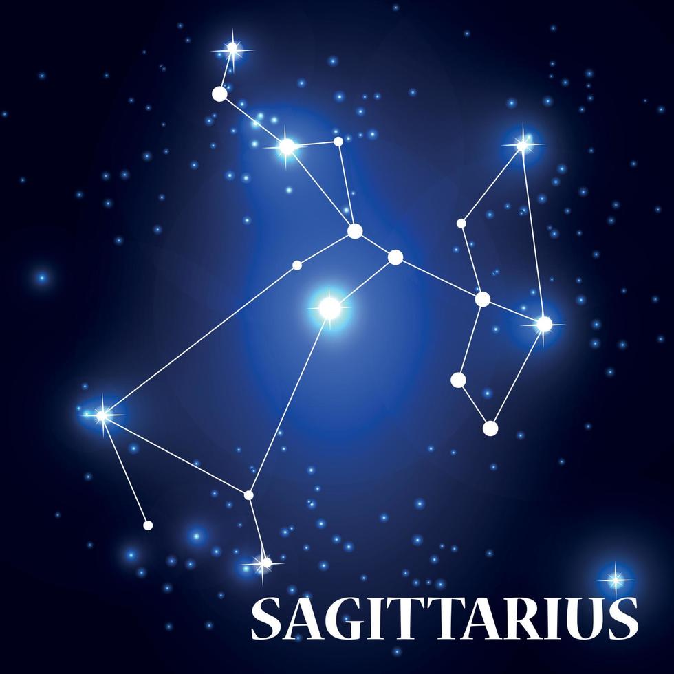 Symbol Sagittarius Zodiac Sign. Vector Illustration.