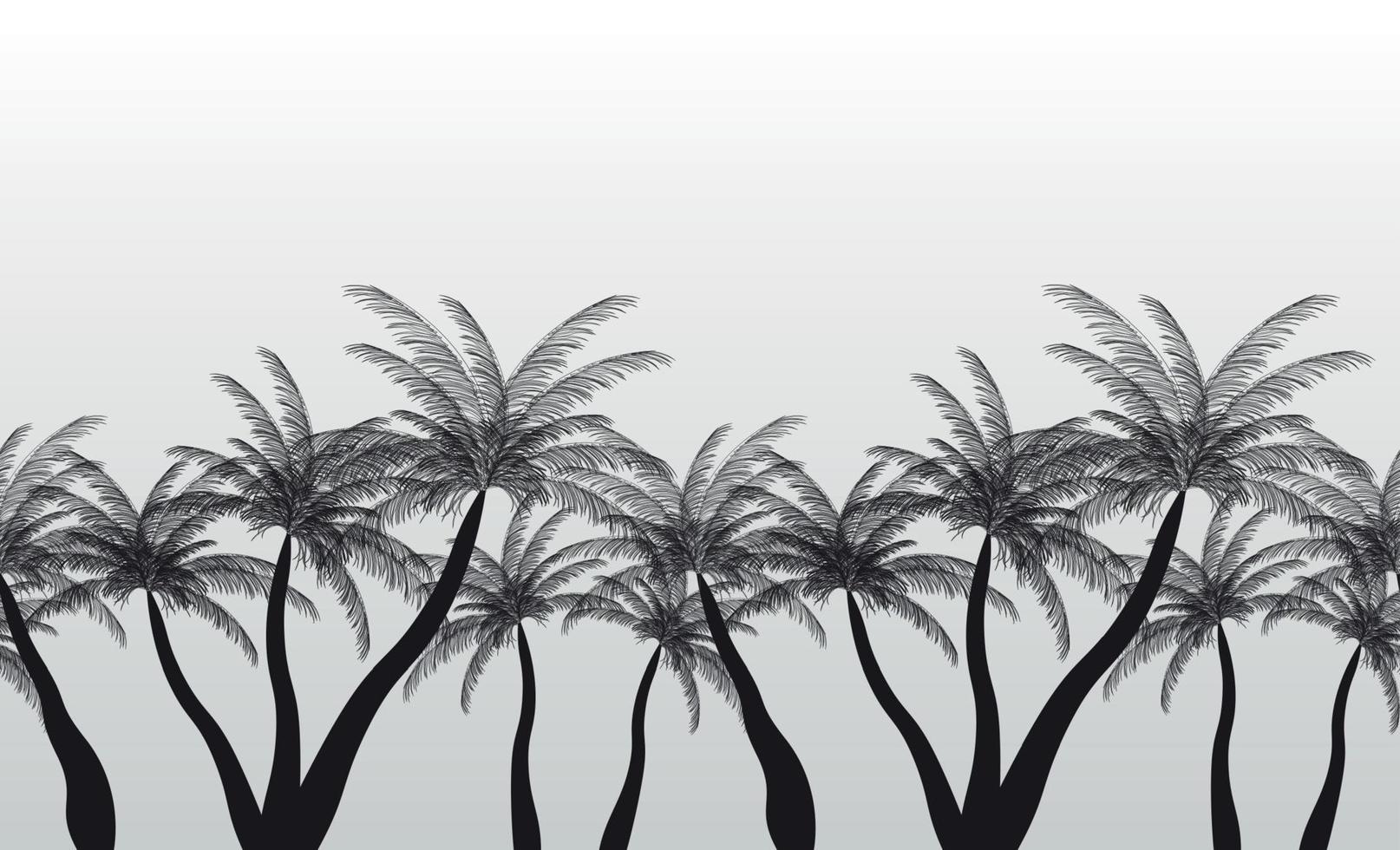 Seamless Pattern Palm Silhouette. Vector Illustration.