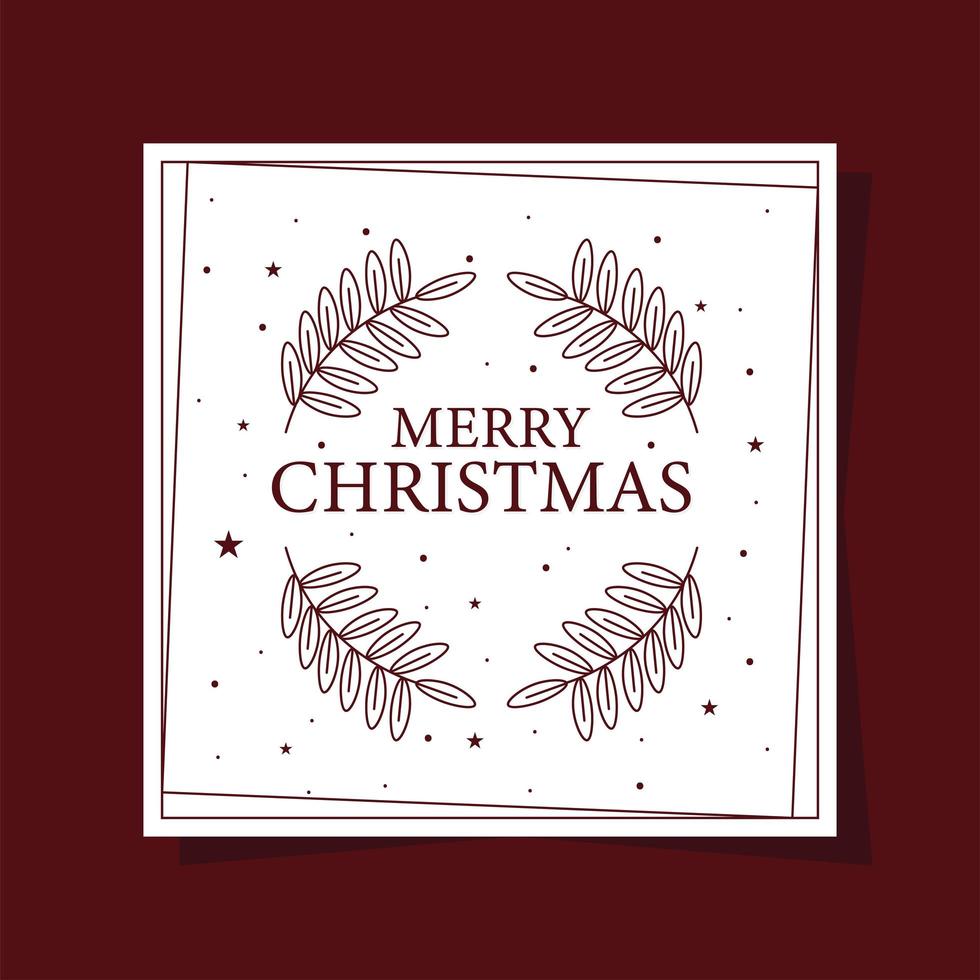 merry christmas card vector