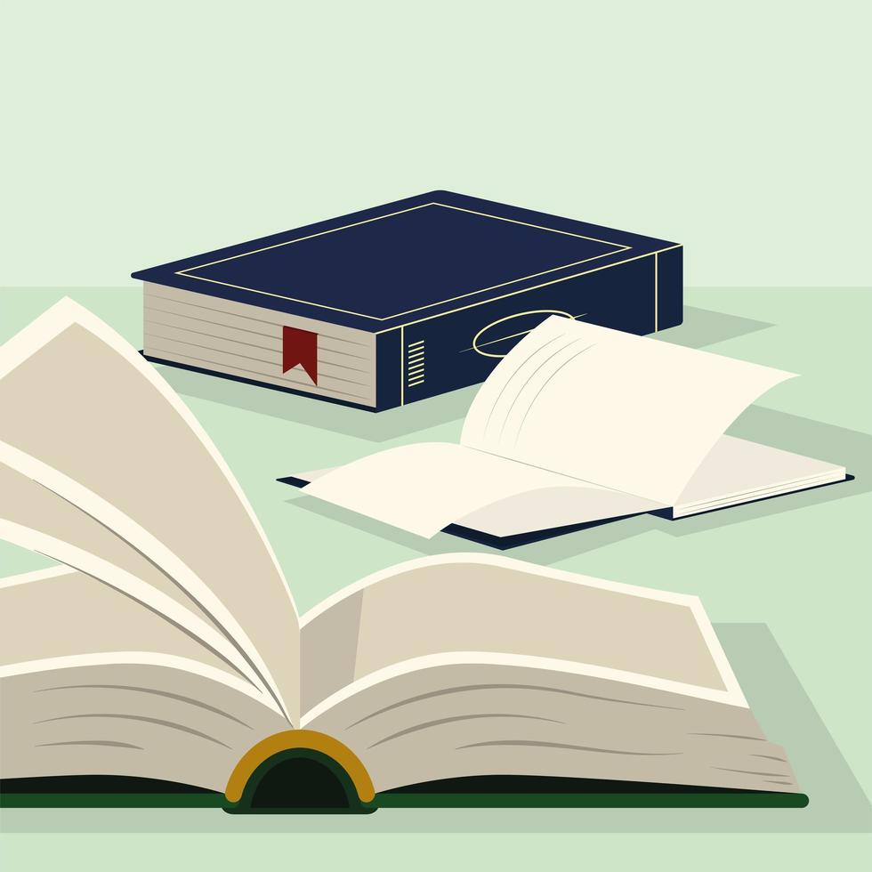 books learn and knowledge vector