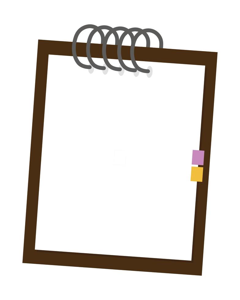 notepad with spiral vector