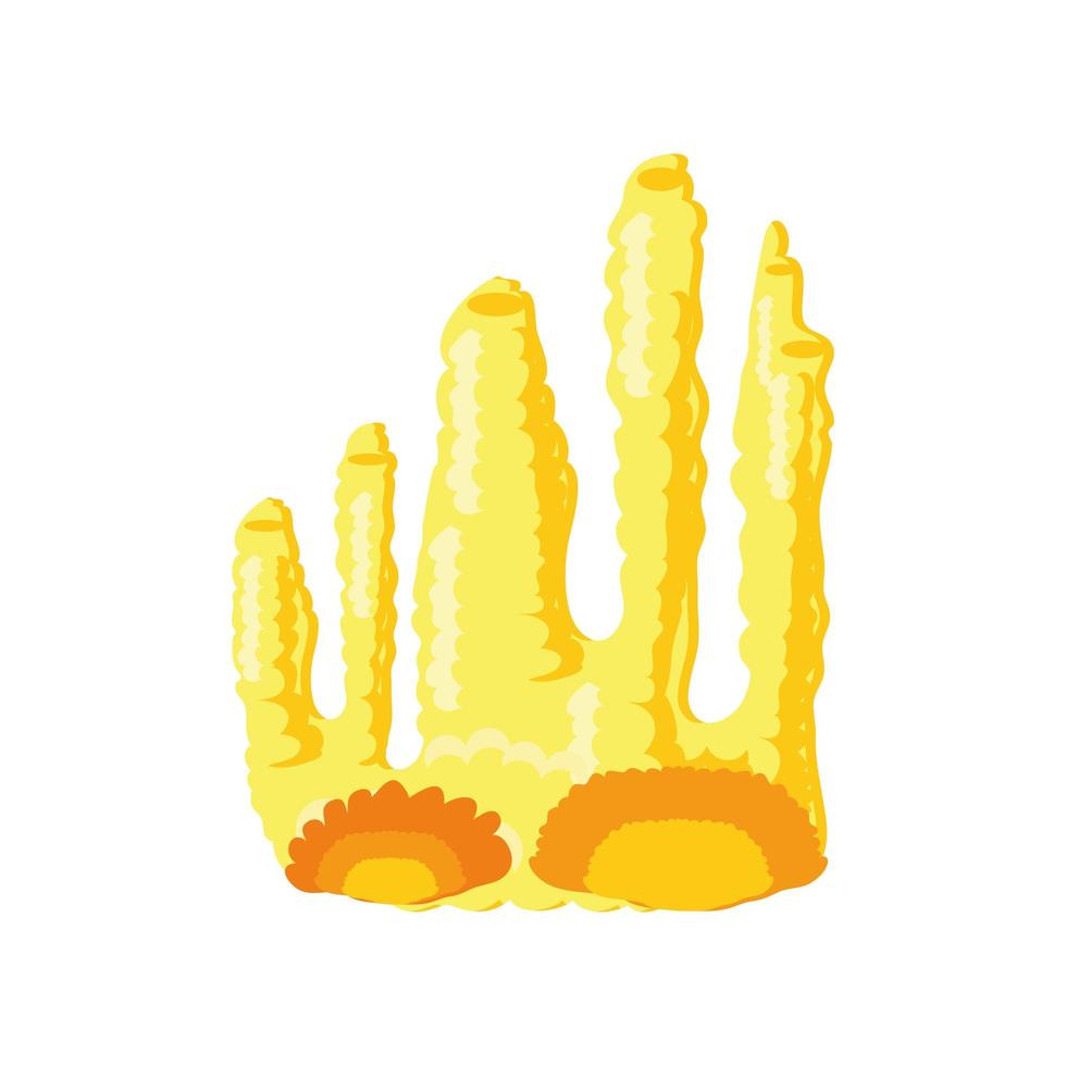 yellow coral reef vector