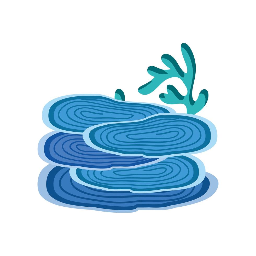 coral reef isolation vector