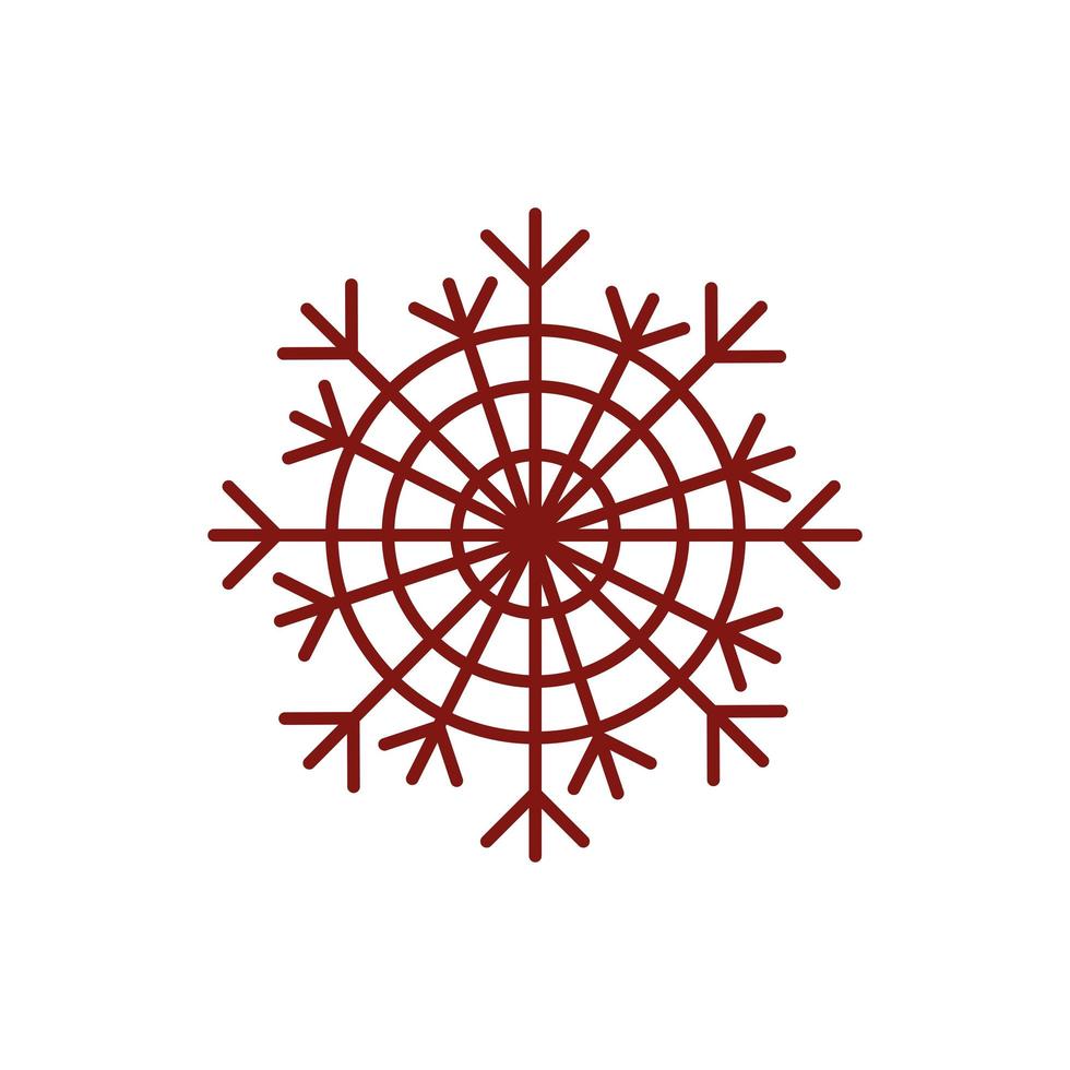 snowflake winter linear vector