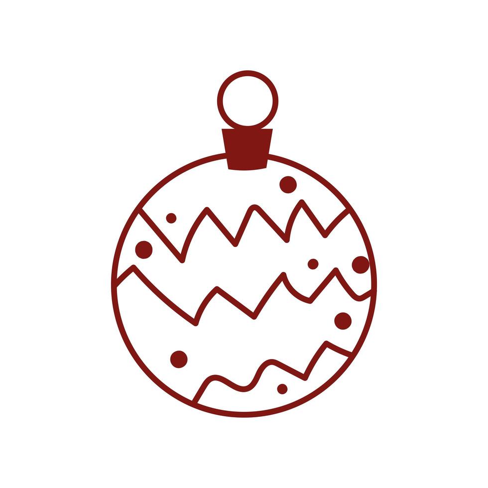 christmas bauble linear vector