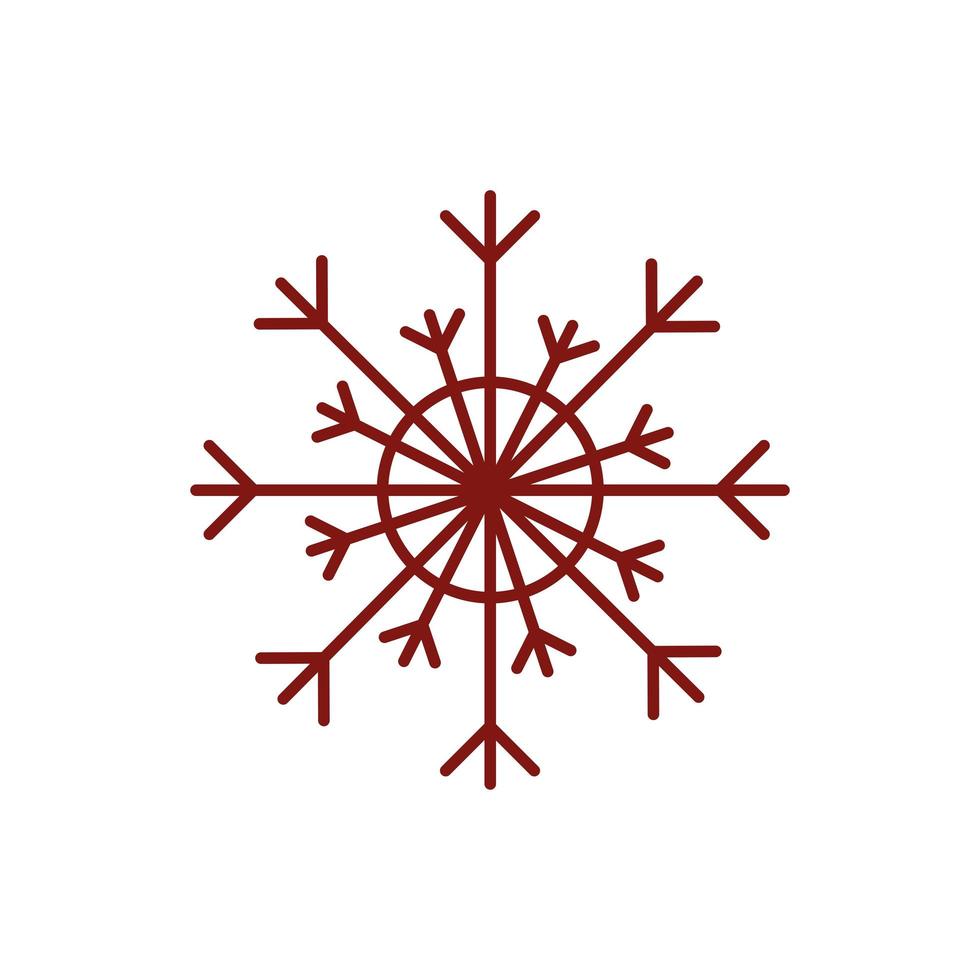 snowflake winter season vector