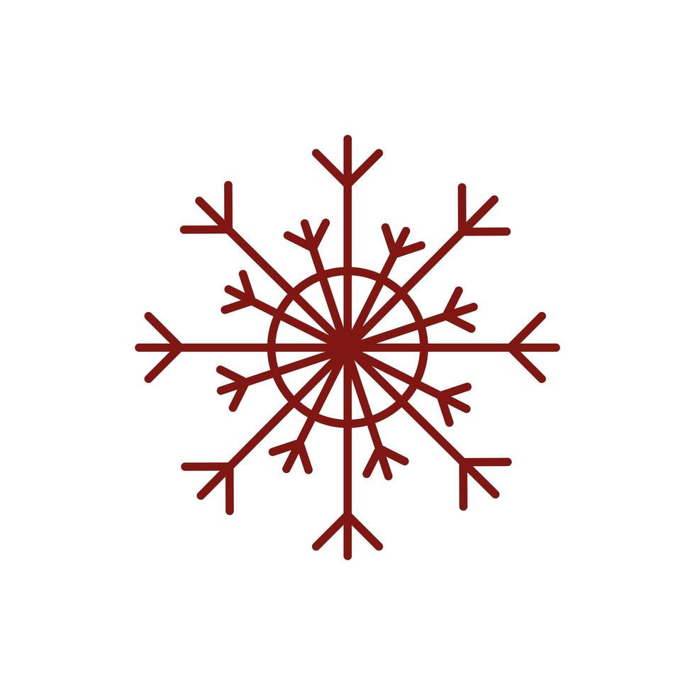 snowflake winter season vector