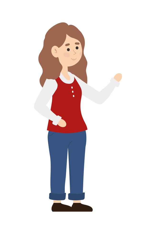 woman character cartoon vector