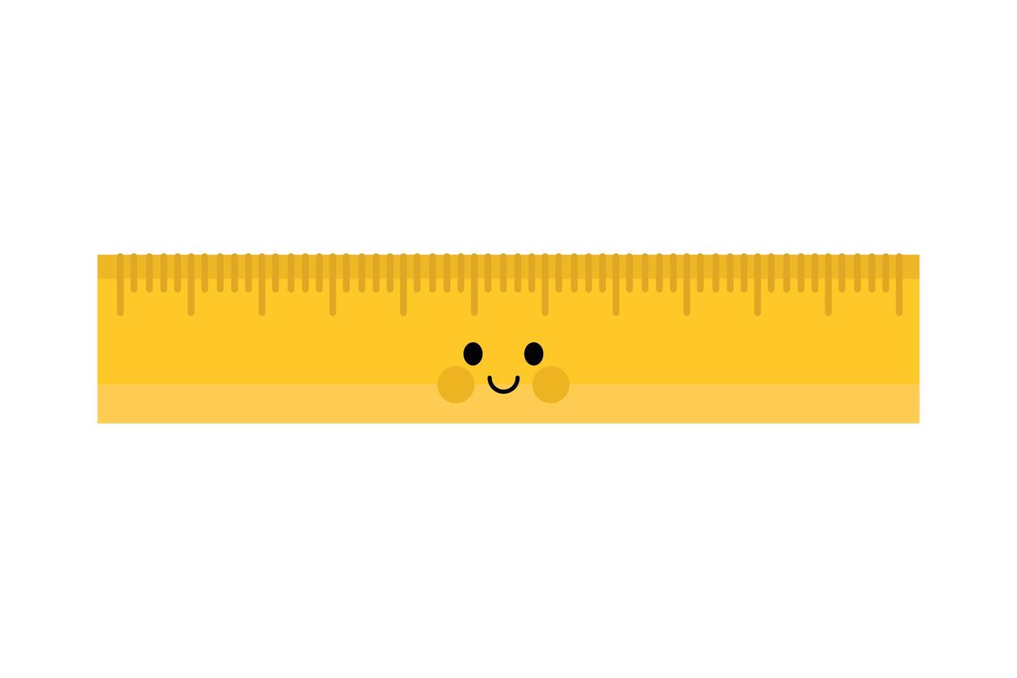 geometric ruler kawaii vector