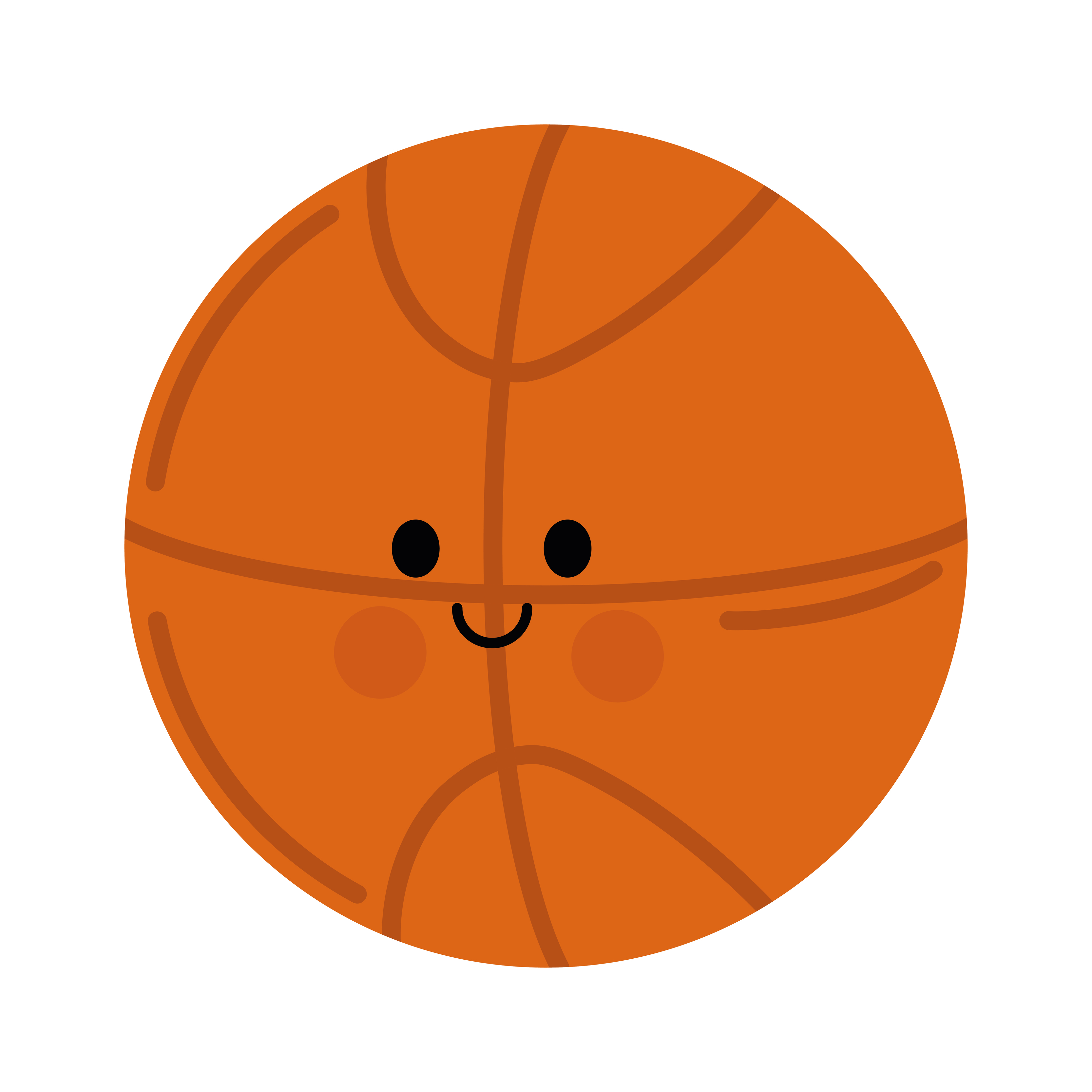 pelota de baloncesto kawaii 4628722 Vector en Vecteezy