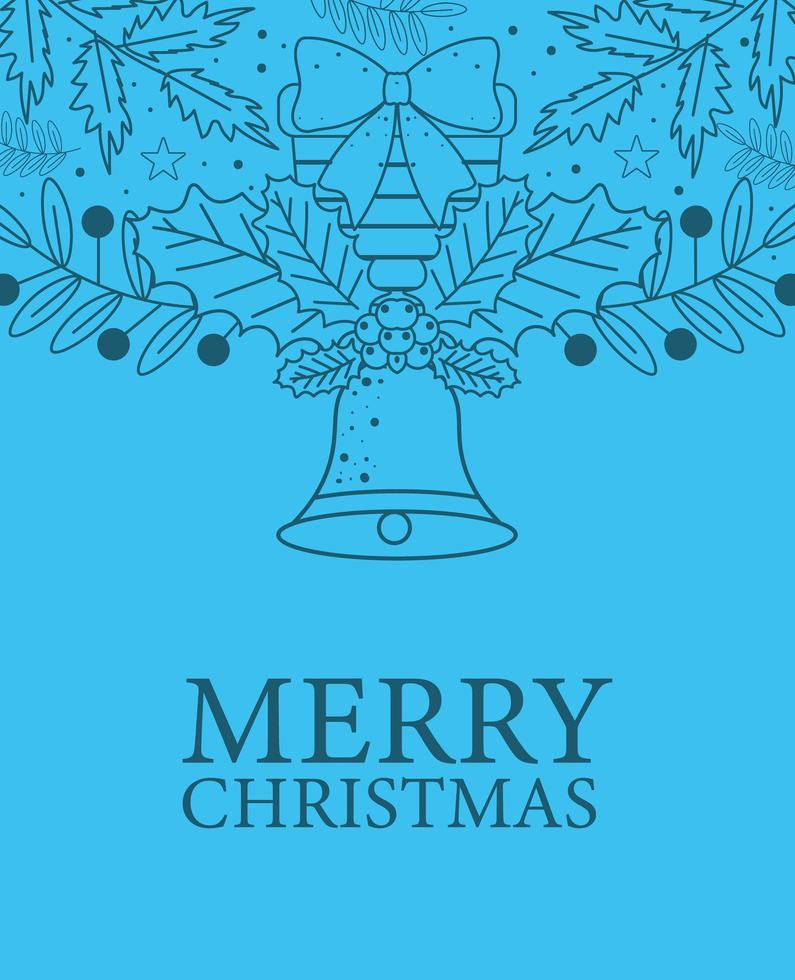 merry christmas invitation card vector