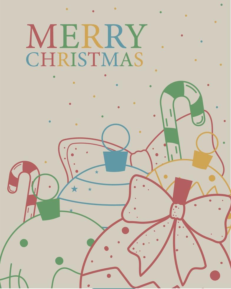 merry christmas season card vector