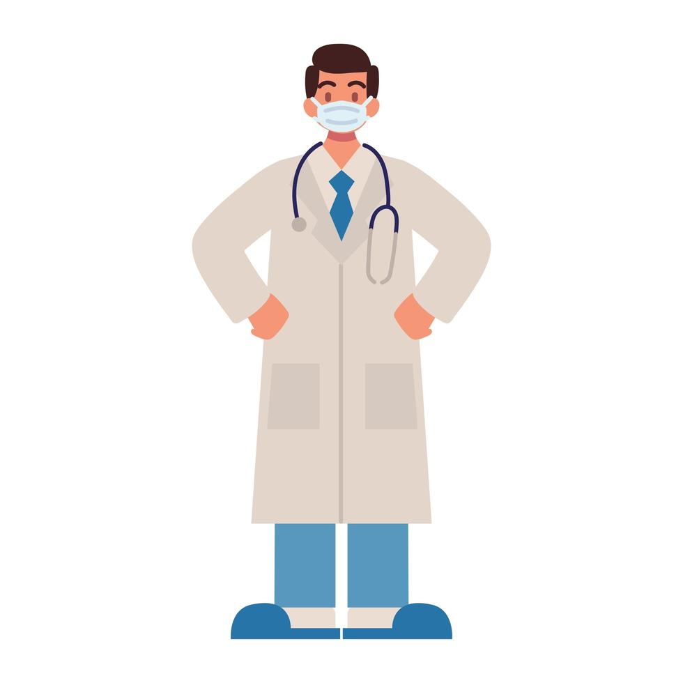 male doctor professional vector