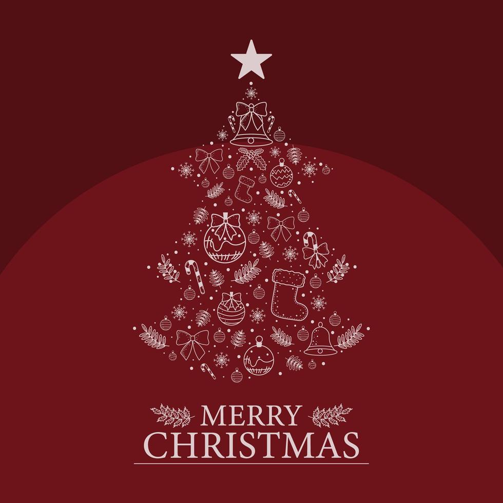 merry christmas card vector