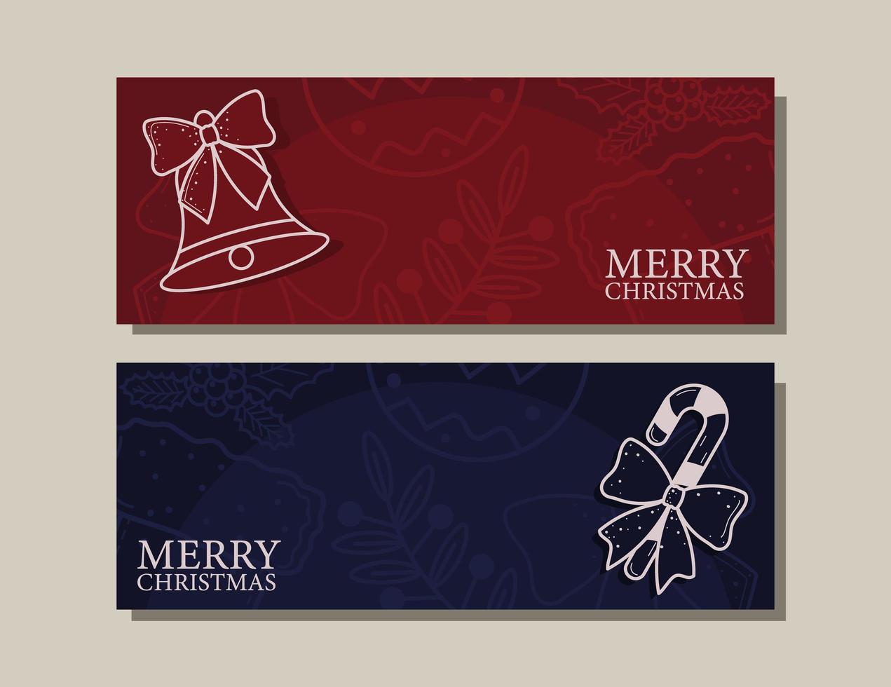 christmas celebration banners vector