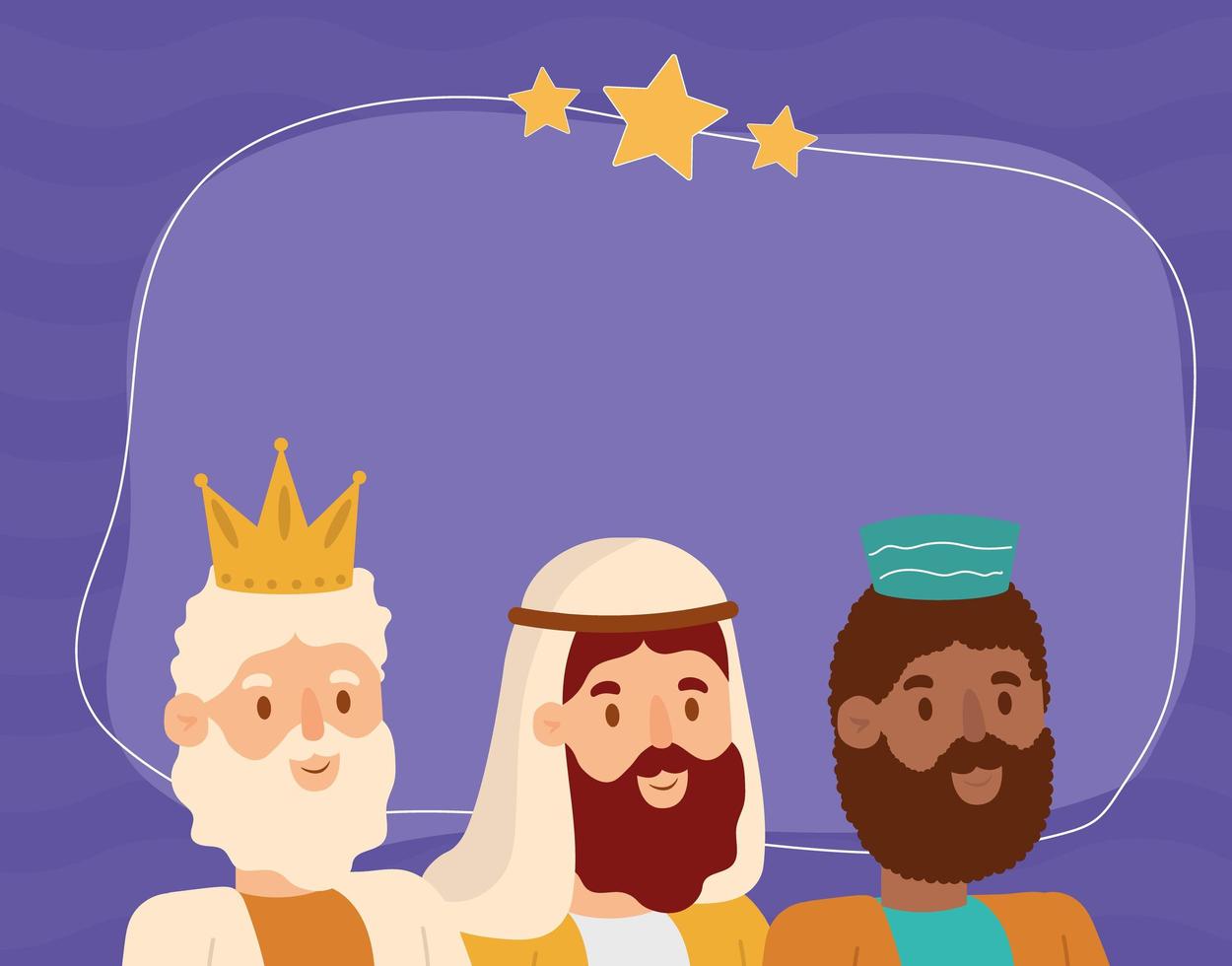 tres reyes sabios vector