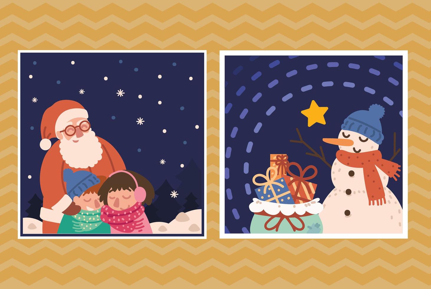 christmas cute cards vector