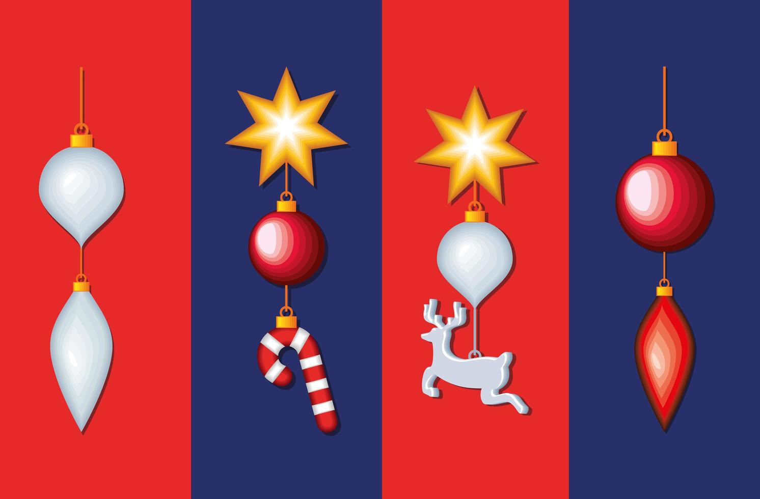 conjunto de decoración de navidad vector