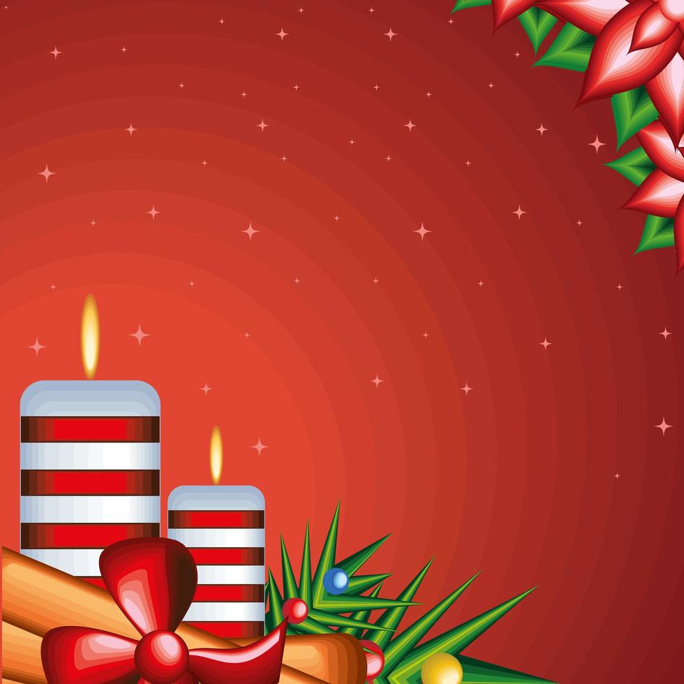 christmas candles background vector
