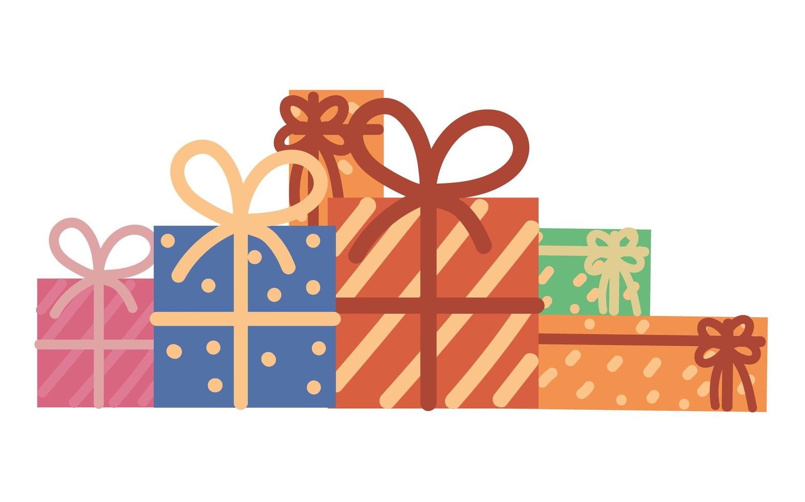 stack of gifts vector