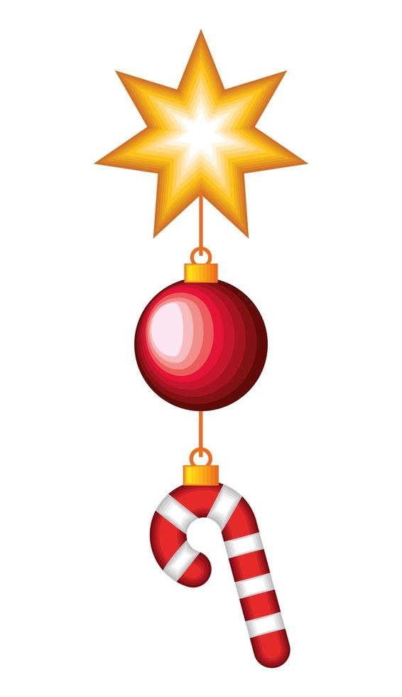 christmas decorations and ornaments vector