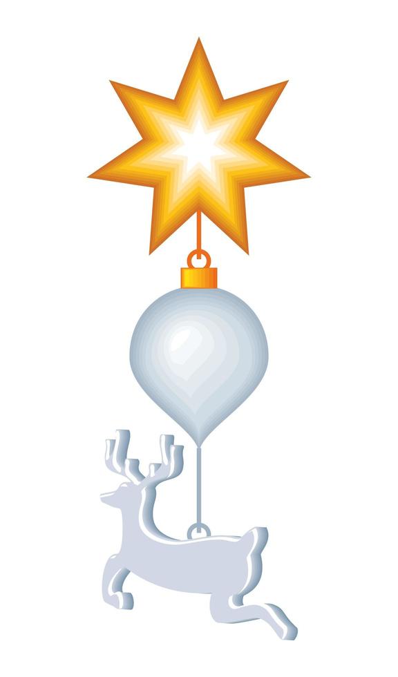 christmas hanging deer vector