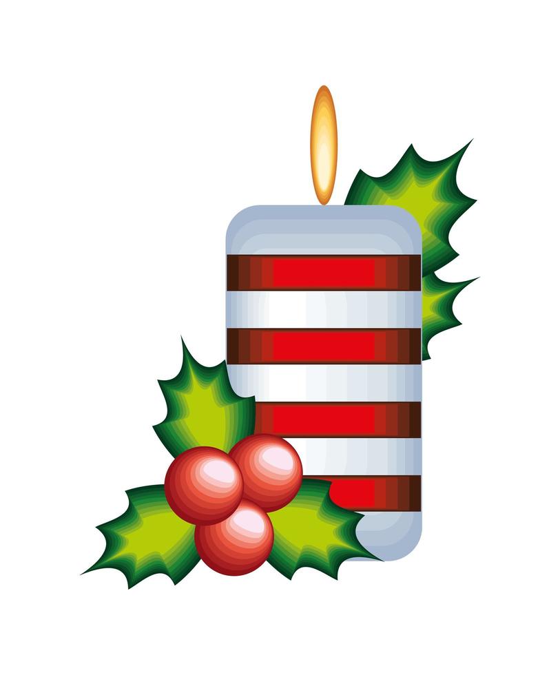 decoración de velas de navidad vector