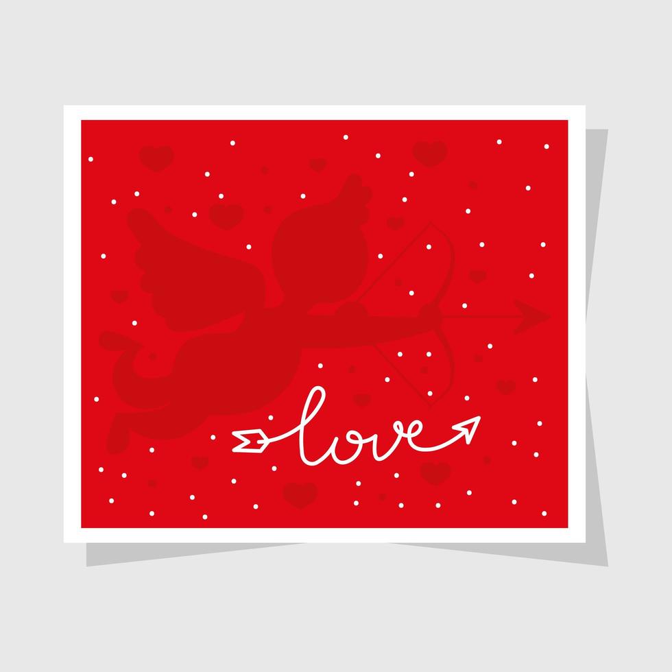 love inscription red background vector