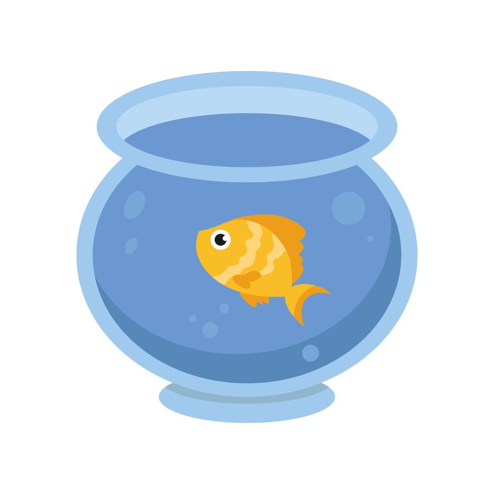 fish in a bowl vector