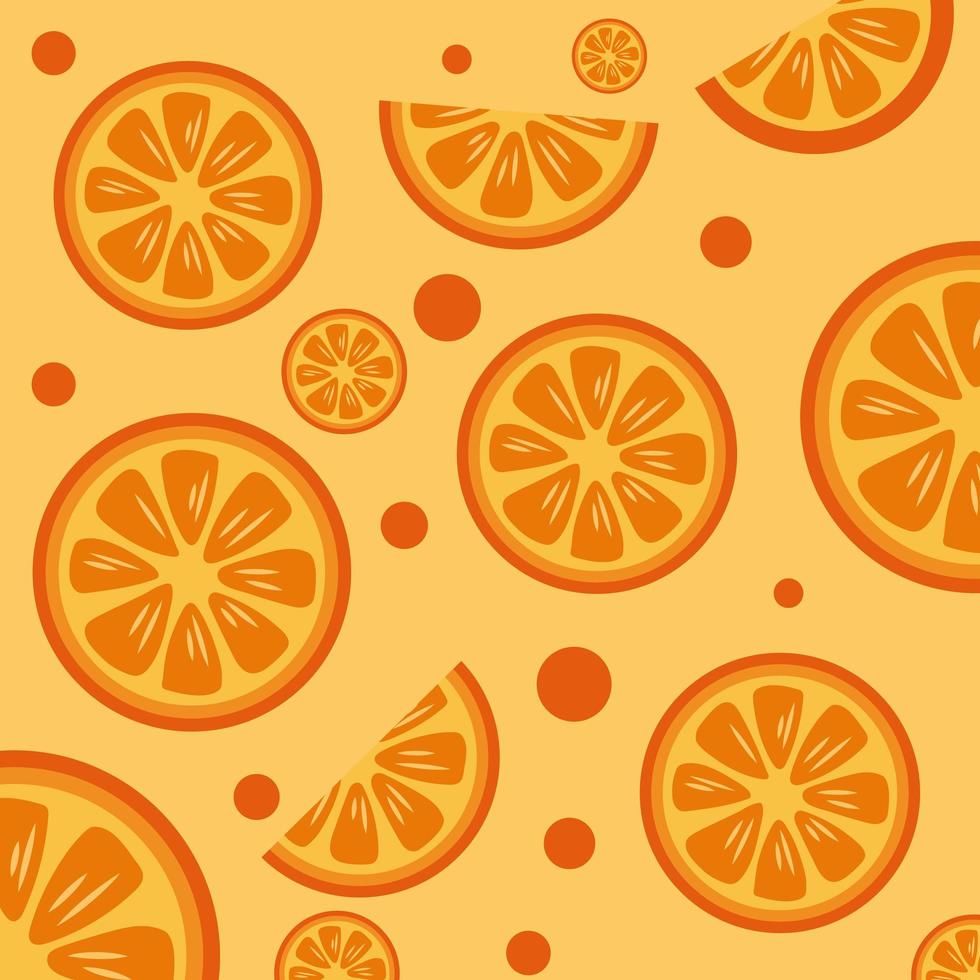 orange fruit pattern vector