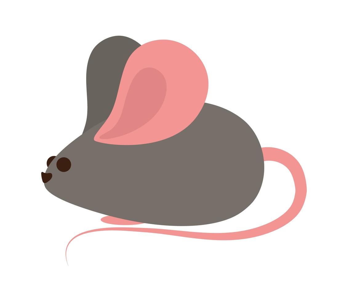 lindo icono de juguete del ratón vector