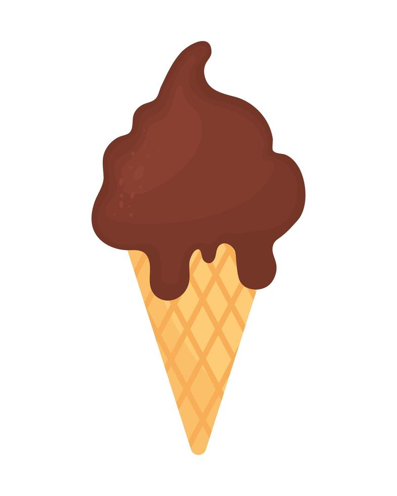 helado de chocolate derretido vector