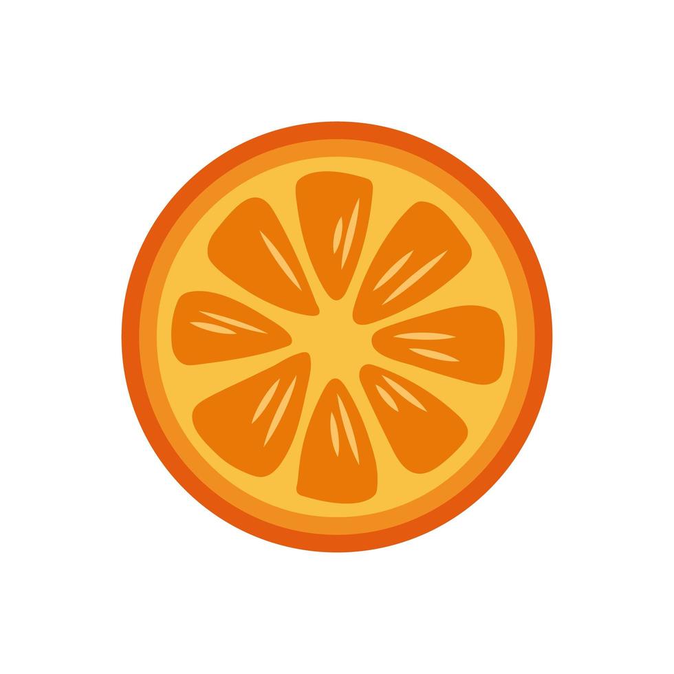 rodaja de naranja fresca vector