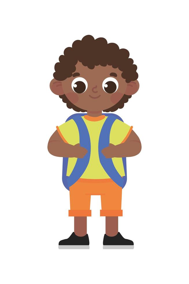 niño afro vector