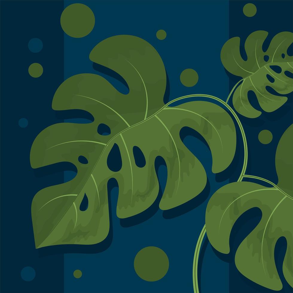 exotic leaves palm vector