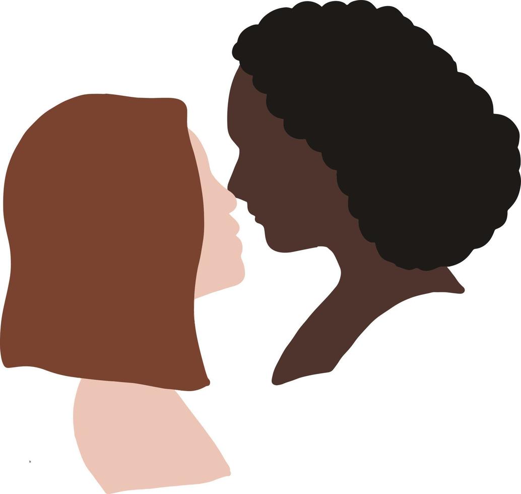 pareja de lesbianas enamorada vector orgullo lgbt