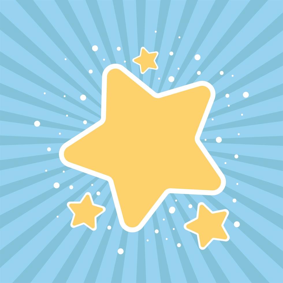 stars decoration sticker vector