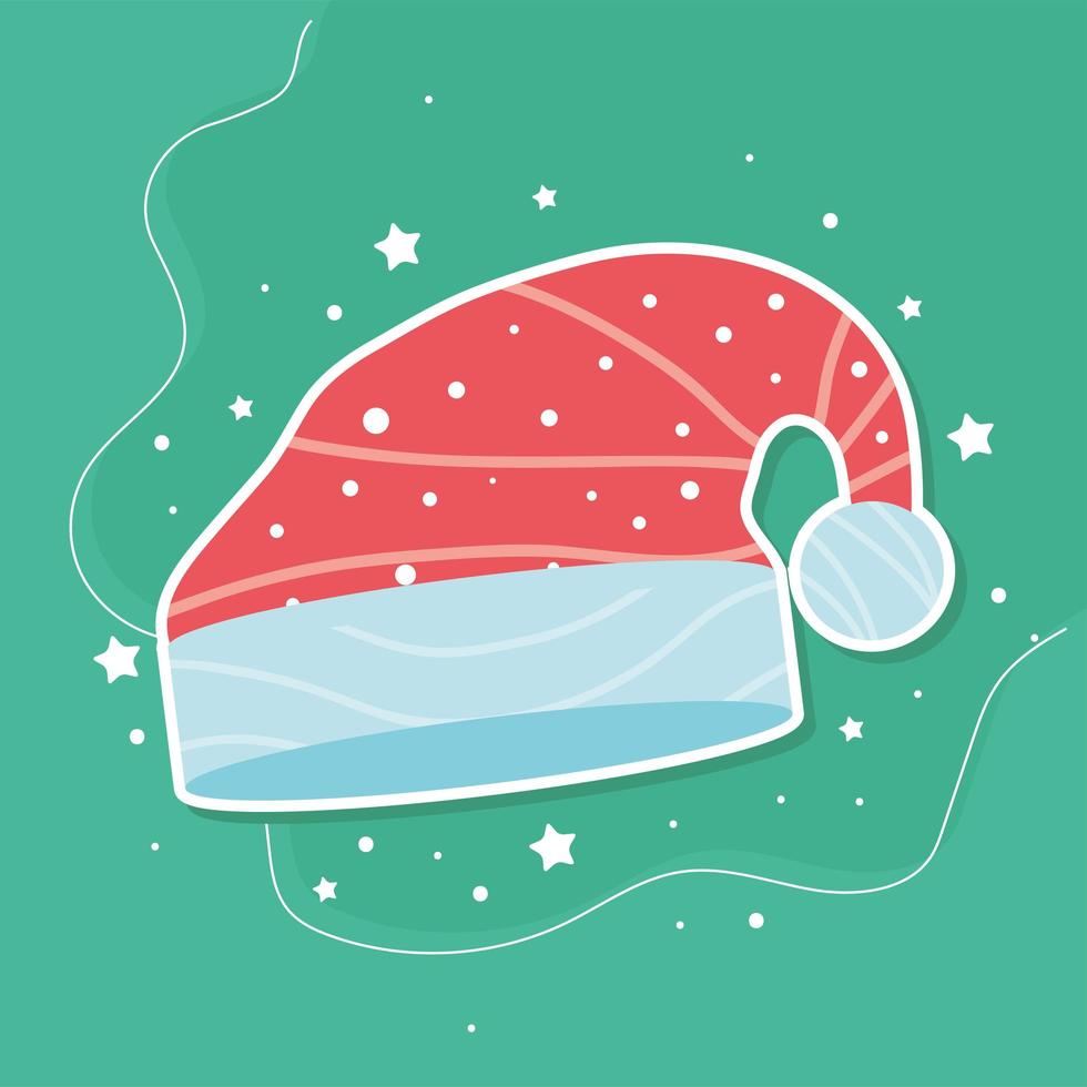 sombrero de santa de navidad vector