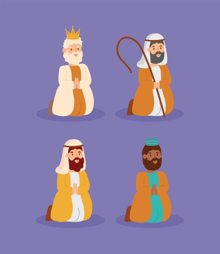 manger male characters vector