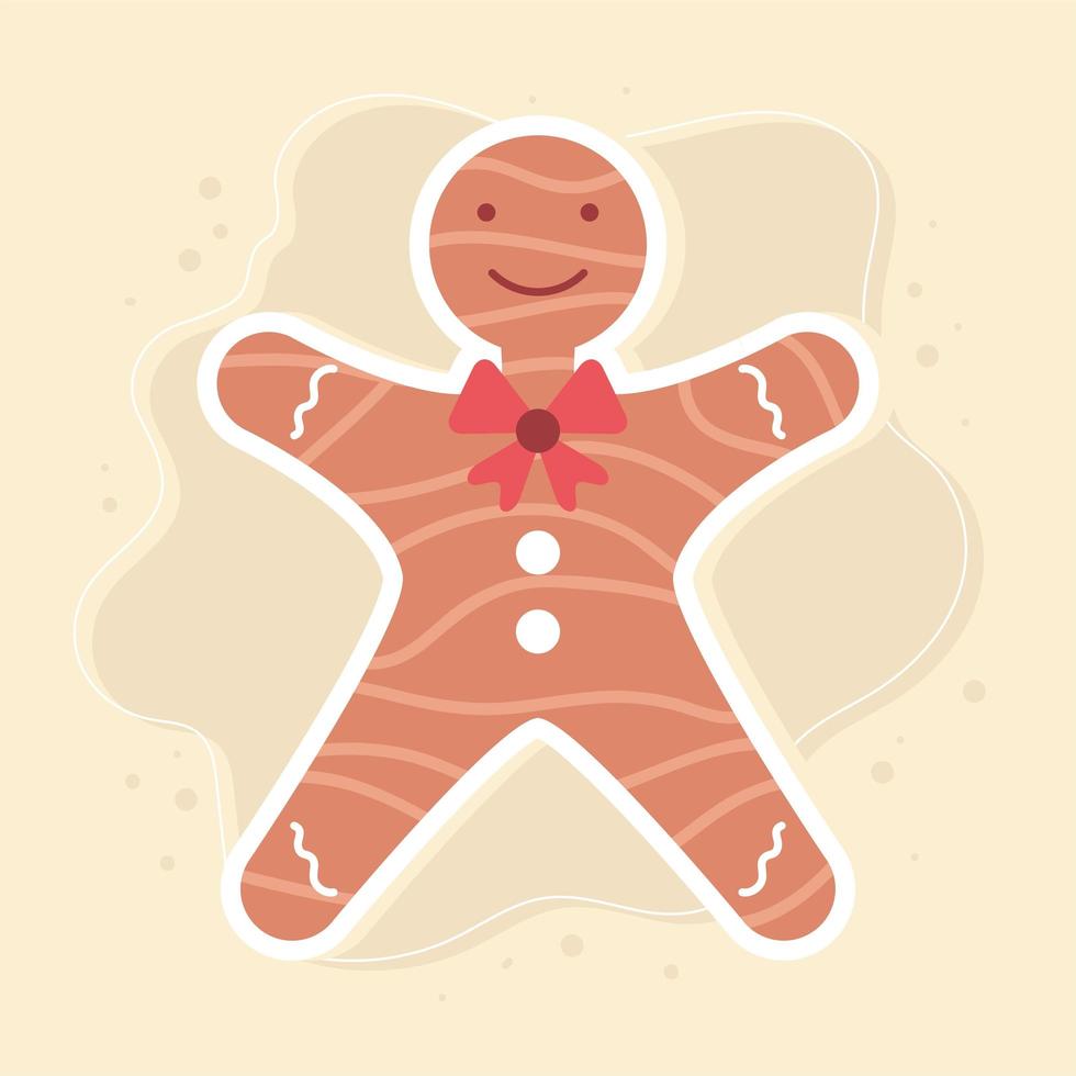 cartoon gingerbread man vector