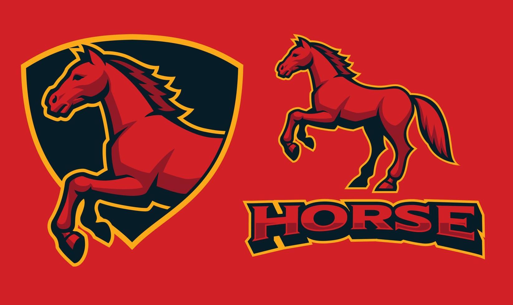 Horse Mascot Badge vector