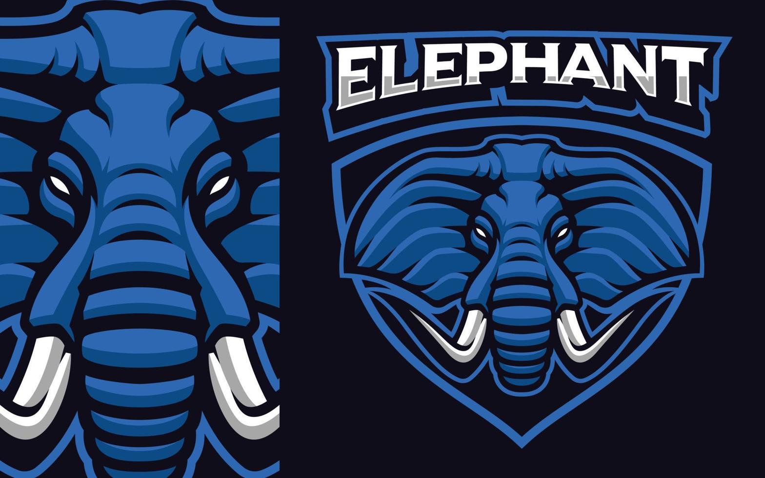 Elephant Mascot Badge vector