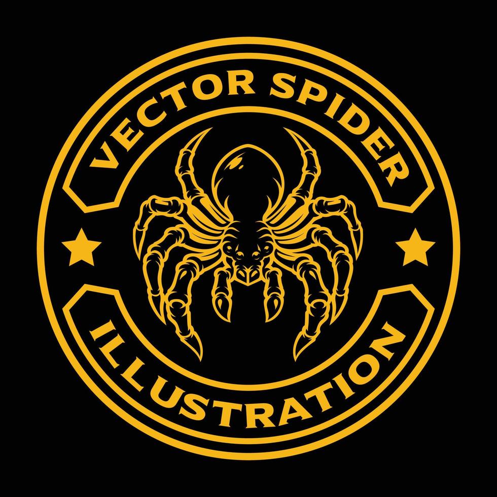 Spider Skull Badge vector