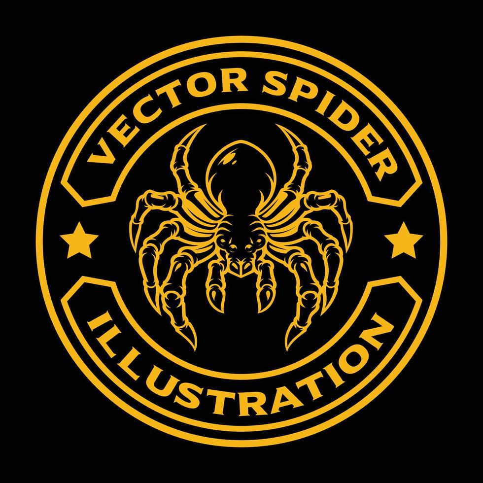 insignia de calavera de araña vector