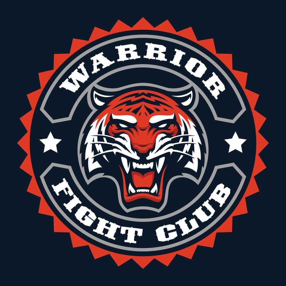 Angry Tiger Badge vector
