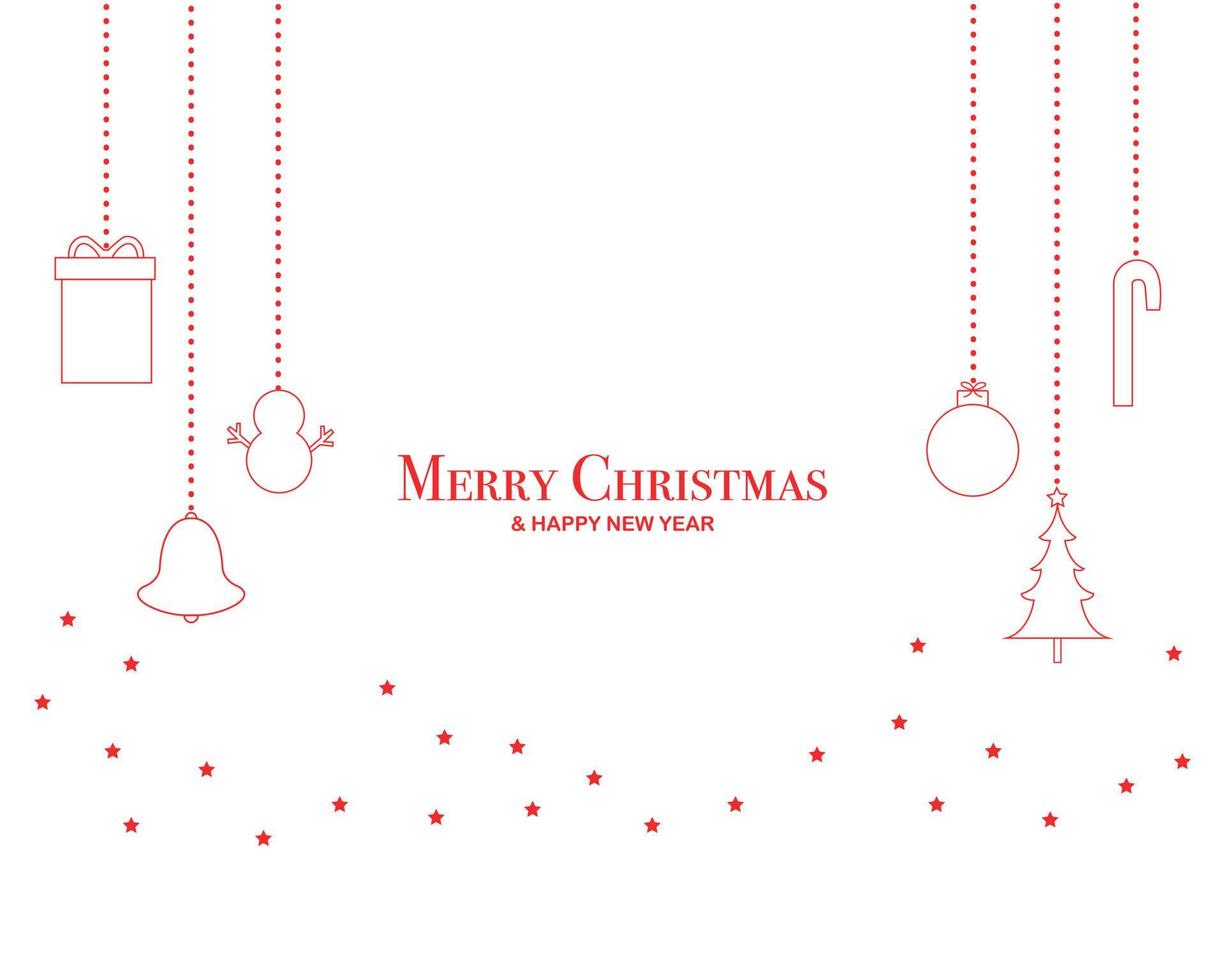 Merry Christmas Simple Template Vector