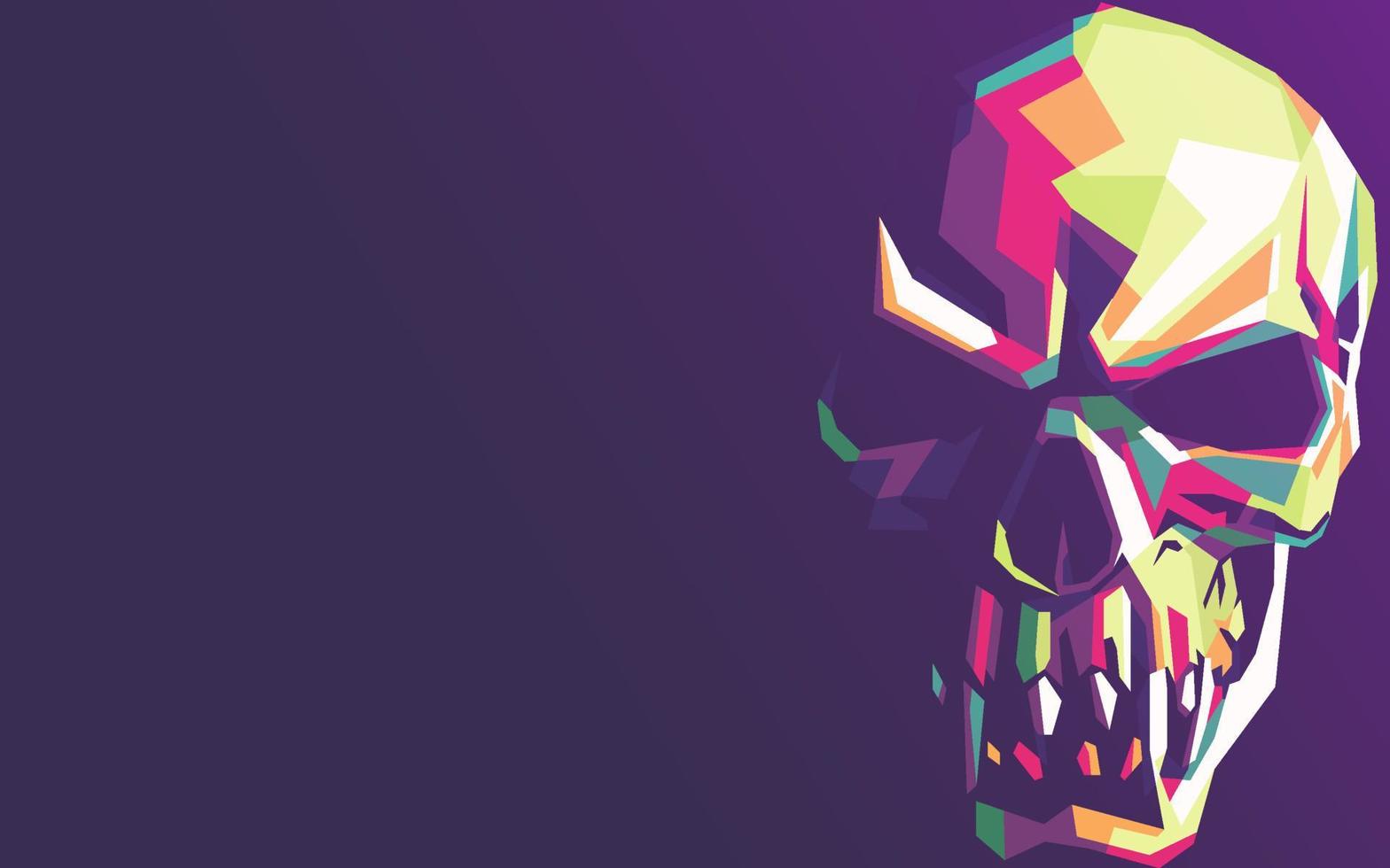 Colorful Skull Background vector